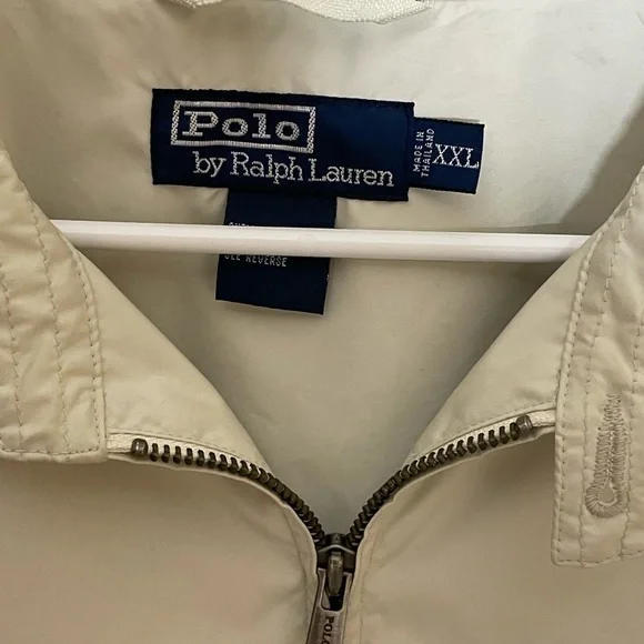 Polo Ralph Lauren Windbreaker Jacket Coat Tan Full Zip Long XXL Sleeve $168‌‌‌‍‍ - Picture 11 of 12
